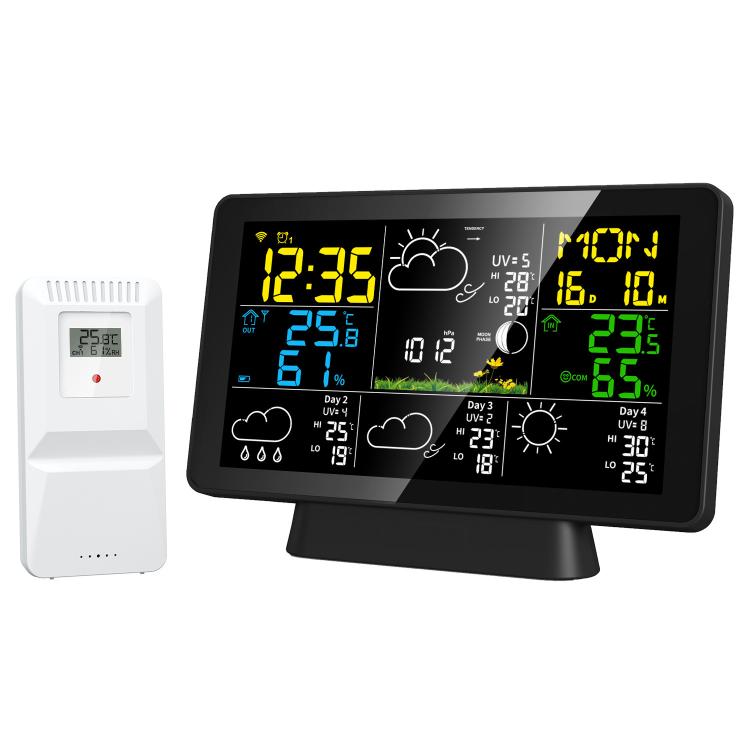 Stazione meteorologica WiFi compatibile Tuya con termometro wirel