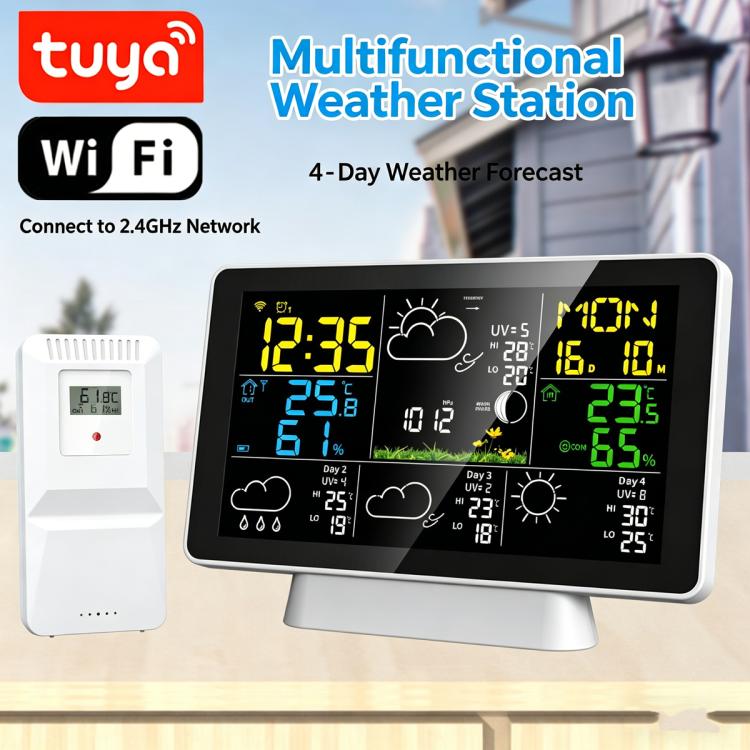 Stazione meteorologica WiFi compatibile Tuya con termometro wirel