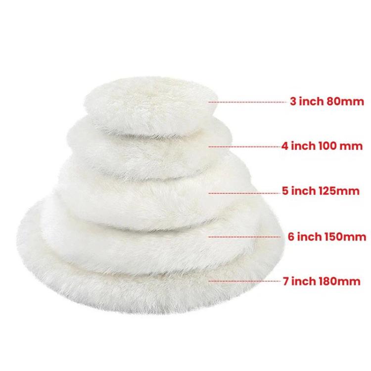 Lana lucidante, ruota a specchio, pietra lucidante per giunture, cera per auto, tampone autoadesivo per smerigliatrice angolare, 3 inch 80mm, 4 inch 100mm, 5 inch 125mm, 6 inch 150mm, 7 inch 180mm
