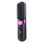 Spazzola lisciante per capelli portatile senza fili con display digitale e ioni negativi, per la cura dei capelli. Pettine per lo styling senza fili.