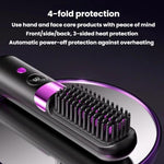 Spazzola lisciante per capelli portatile senza fili con display digitale e ioni negativi, per la cura dei capelli. Pettine per lo styling senza fili.