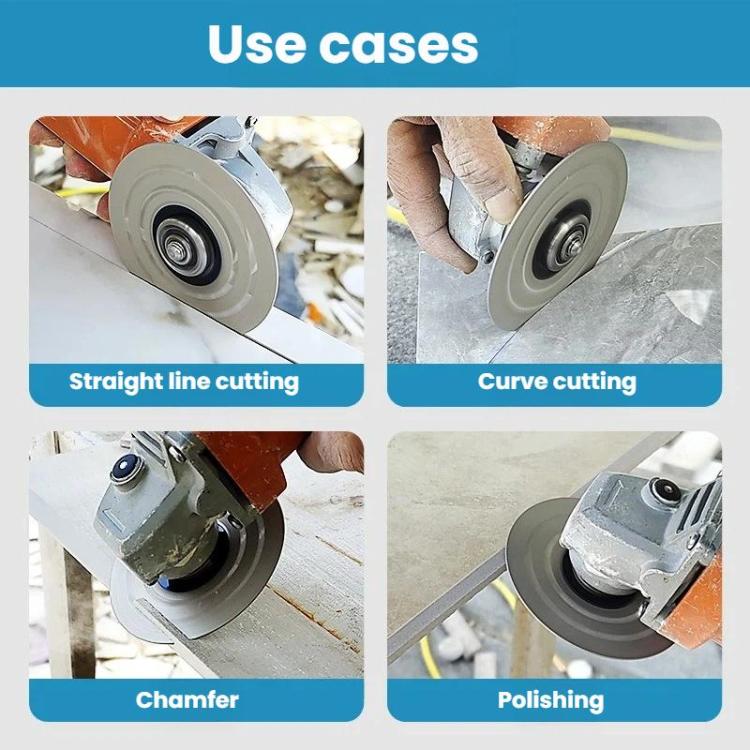 Disco da taglio per pietra sinterizzata, rifinitura di piastrelle in ceramica, mola piatta a doppio uso, 100x20x1.0mm
