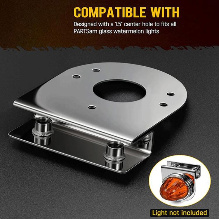Staffa universale in acciaio inox per montaggio luci auto