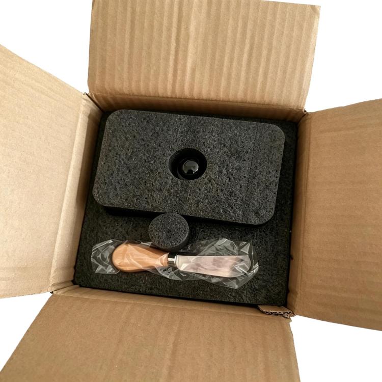 Burriera in legno di acacia con coperchio in vetro e spatola, ideale per il piano di lavoro o il frigorifero., Single Knife, Dual Utensils