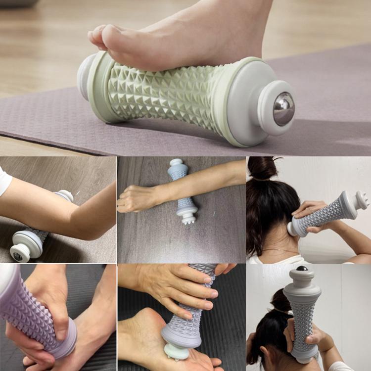 Rullo massaggiante multifunzionale per allenamento dell'arco plantare, yoga, rilassamento muscolare, fascia plantare, massaggiatore per piedi, Pink Magnetic Bead, Green Magnetic Bead, Gray Magnetic Bead, Purple Magnetic Bead, Pink Stainless Steel Bead ...