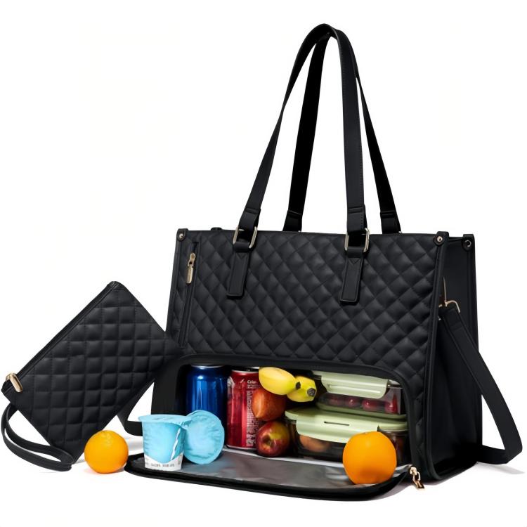 Borsa termica 2 in 1 per il pranzo, utilizzabile a mano o a tracolla.