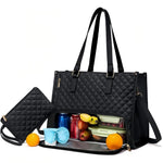 Borsa termica 2 in 1 per il pranzo, utilizzabile a mano o a tracolla.
