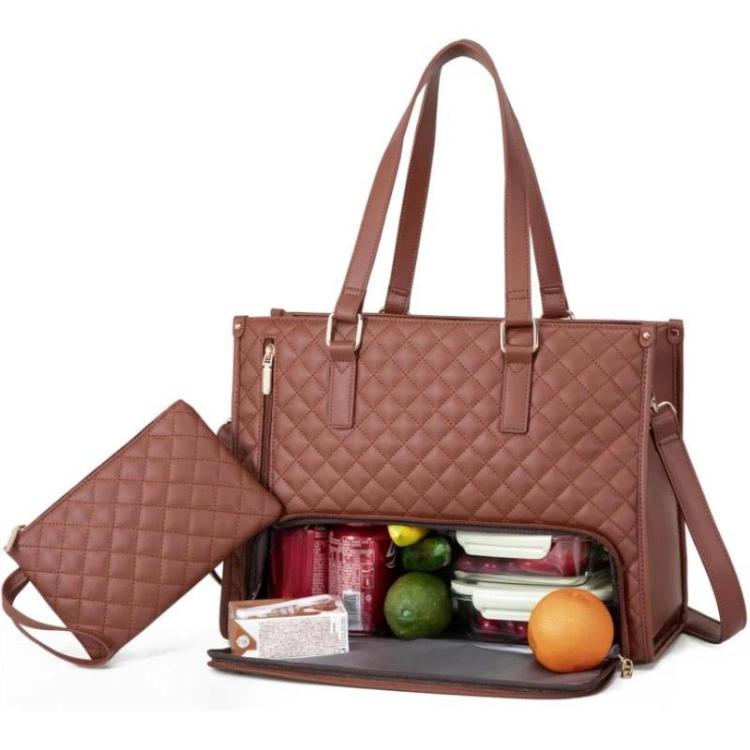 Borsa termica 2 in 1 per il pranzo, utilizzabile a mano o a tracolla.