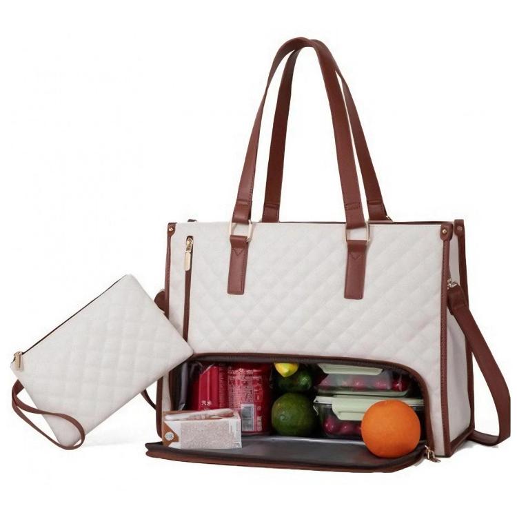 Borsa termica 2 in 1 per il pranzo, utilizzabile a mano o a tracolla.