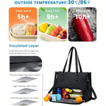 Borsa termica 2 in 1 per il pranzo, utilizzabile a mano o a tracolla.
