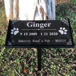 Supporto per lapide in ferro battuto, targa commemorativa per animali domestici, paletto