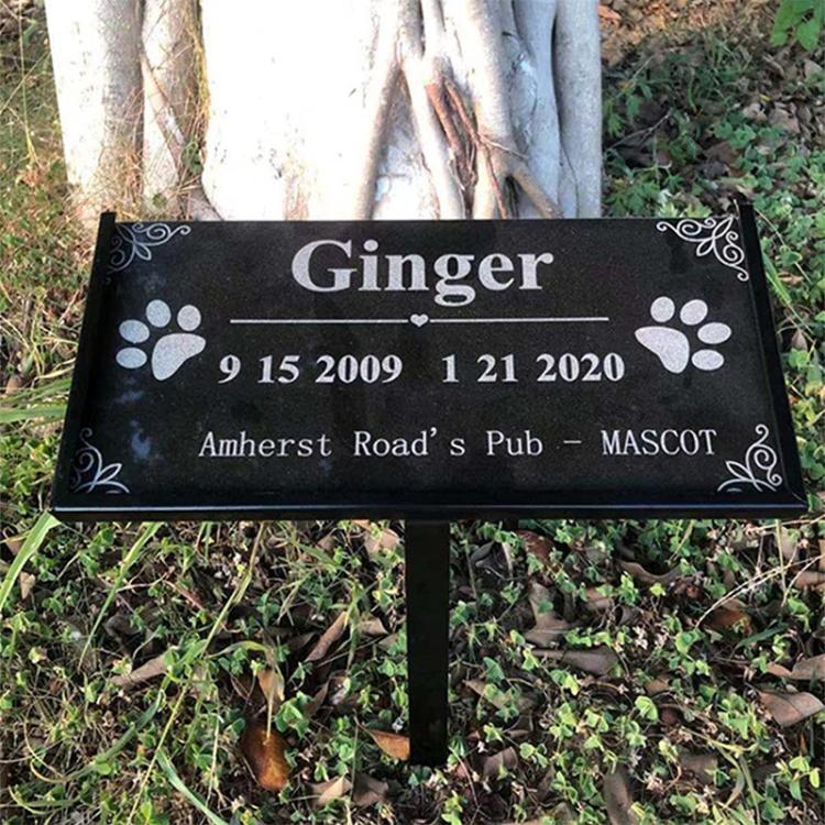 Supporto per lapide in ferro battuto, targa commemorativa per animali domestici, paletto
