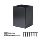 Kit di protezione per pali regolabile in metallo per cassette postali e recinzioni in legno.
