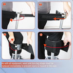 Set di 2 pezzi: cinghia di fissaggio regolabile per trampoli e cintura di fissaggio per gambe.