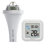 Termometro galleggiante wireless per piscina BALDR con ricevitore interno, display LCD a triplo schermo a 360 gradi e controllo remoto tramite app., B0565T