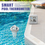 Termometro galleggiante wireless per piscina BALDR con ricevitore interno, display LCD a triplo schermo a 360 gradi e controllo remoto tramite app., B0565T