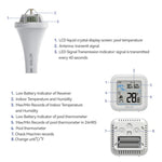 Termometro galleggiante wireless per piscina BALDR con ricevitore interno, display LCD a triplo schermo a 360 gradi e controllo remoto tramite app., B0565T