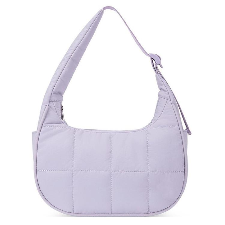 Borsa a mano da donna monospalla in piuma con tracolla regolabile