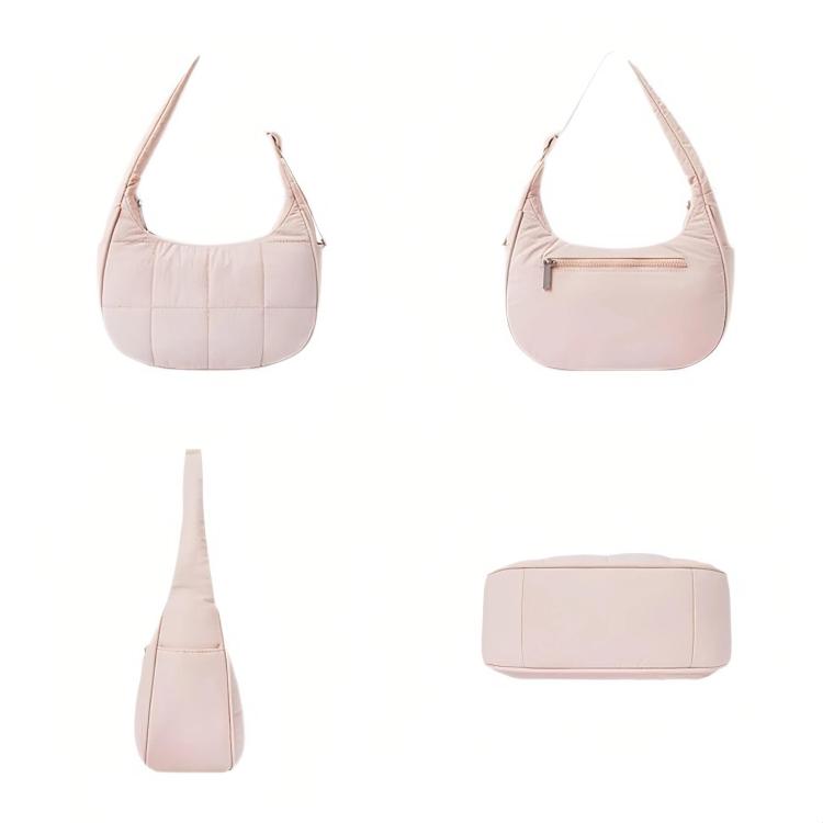 Borsa a mano da donna monospalla in piuma con tracolla regolabile