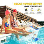 Termometro galleggiante impermeabile BALDR per piscine, vasche idromassaggio e laghetti, alimentato a energia solare, con doppio schermo antiappannamento., 0579T