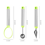 Set da 3 pezzi LsCook: set di paletta per palline di frutta e coltello da intaglio per la cucina.