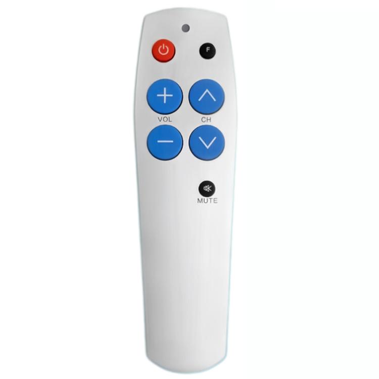 Telecomando universale a 7 tasti per anziani, facile da usare, con pulsanti grandi e infrarossi, per TV/STB/DVD/DVB/HiFi., Silver, Black, Backlit Edition