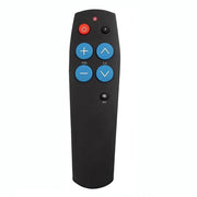 Telecomando universale a 7 tasti per anziani, facile da usare, con pulsanti grandi e infrarossi, per TV/STB/DVD/DVB/HiFi., Silver, Black, Backlit Edition