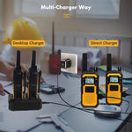 1 paio di walkie talkie resistenti agli urti, impermeabili IP67, con doppio pulsante PTT, per esterni., RETEVIS RB48 FRS