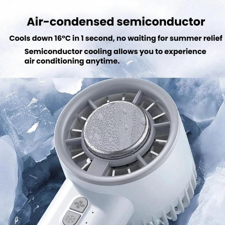 Ventilatore portatile a mano con raffreddamento a ghiaccio, ventilatore da tavolo a turbina per semiconduttori ad alta velocità
