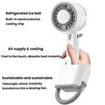 Ventilatore portatile a mano con raffreddamento a ghiaccio, ventilatore da tavolo a turbina per semiconduttori ad alta velocità