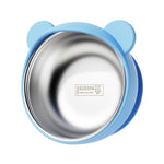 Ciotola per la pappa del bambino con base a ventosa resistente, interno in acciaio inox 304 e rivestimento esterno in silicone, ciotola termica isolante a prova di fuoriuscite per l'apprendimento della pappa.