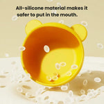 Ciotola per la pappa del bambino con base a ventosa resistente, interno in acciaio inox 304 e rivestimento esterno in silicone, ciotola termica isolante a prova di fuoriuscite per l'apprendimento della pappa.