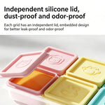 Contenitore in silicone per alimenti per neonati, vassoio per cubetti di ghiaccio, 6 porzioni individuali da 120 ml, vassoio per congelatore con coperchi