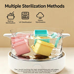 Contenitore in silicone per alimenti per neonati, vassoio per cubetti di ghiaccio, 6 porzioni individuali da 120 ml, vassoio per congelatore con coperchi