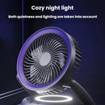 Foldable Air Circulator Fan With Battery Indicator Household Desktop & Wall-Mounted Fan With LED Light