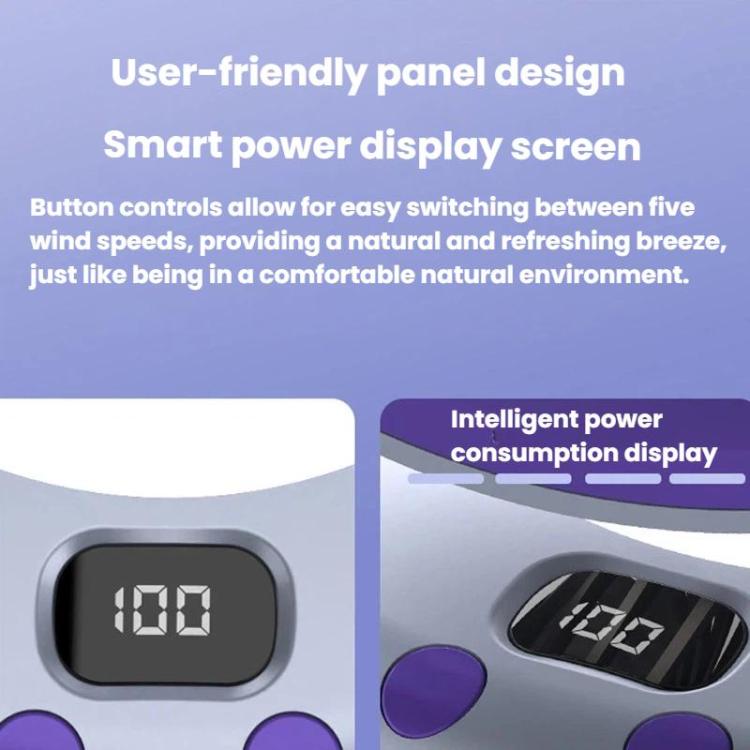 Foldable Air Circulator Fan With Battery Indicator Household Desktop & Wall-Mounted Fan With LED Light