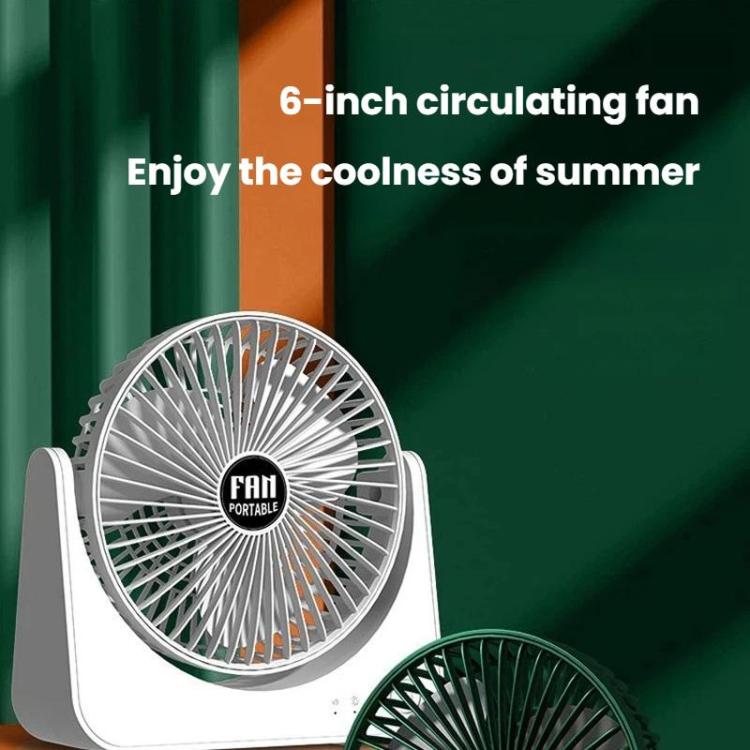 Ventilatore da tavolo da 6 pollici con 3 velocità, silenzioso, ideale per l'estate.