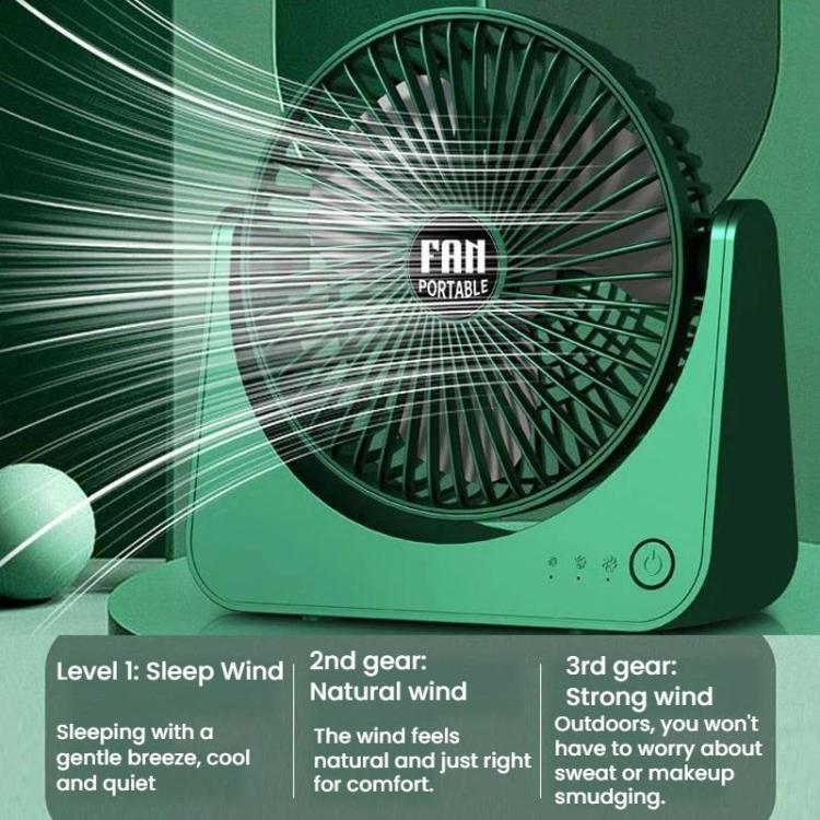 Ventilatore da tavolo da 6 pollici con 3 velocità, silenzioso, ideale per l'estate.