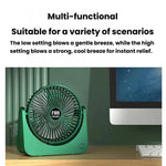 Ventilatore da tavolo da 6 pollici con 3 velocità, silenzioso, ideale per l'estate.
