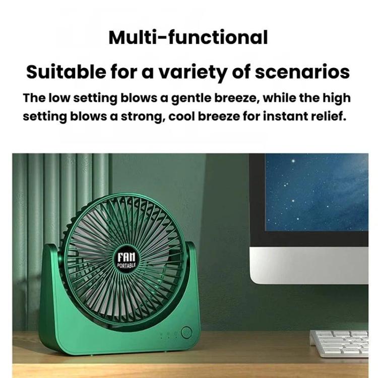 Ventilatore da tavolo da 6 pollici con 3 velocità, silenzioso, ideale per l'estate.