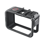 Gabbia per fotocamera aMagisn in policarbonato per DJI Action 5 Pro / 4 / 3 con supporto per riprese verticali/orizzontali a sgancio rapido, attacco a slitta e filettatura da 1/4 di pollice., Action 5 Pro /4/3 PC Cage