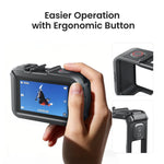 Gabbia per fotocamera aMagisn in policarbonato per DJI Action 5 Pro / 4 / 3 con supporto per riprese verticali/orizzontali a sgancio rapido, attacco a slitta e filettatura da 1/4 di pollice., Action 5 Pro /4/3 PC Cage