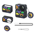 Custodia in silicone aMaginsn Fun Pattern 5 in 1 per DJI Osmo Nano, con protezione completa per l'obiettivo.
