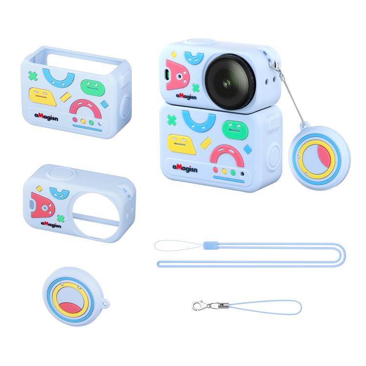 Custodia in silicone aMaginsn Fun Pattern 5 in 1 per DJI Osmo Nano, con protezione completa per l'obiettivo.