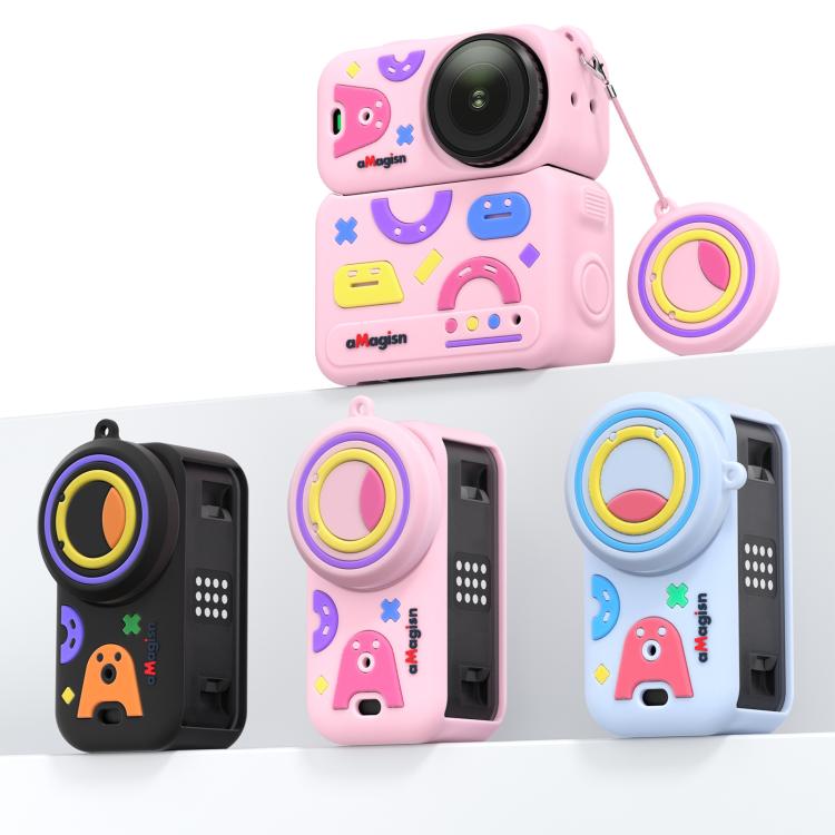 Custodia in silicone aMaginsn Fun Pattern 5 in 1 per DJI Osmo Nano, con protezione completa per l'obiettivo.