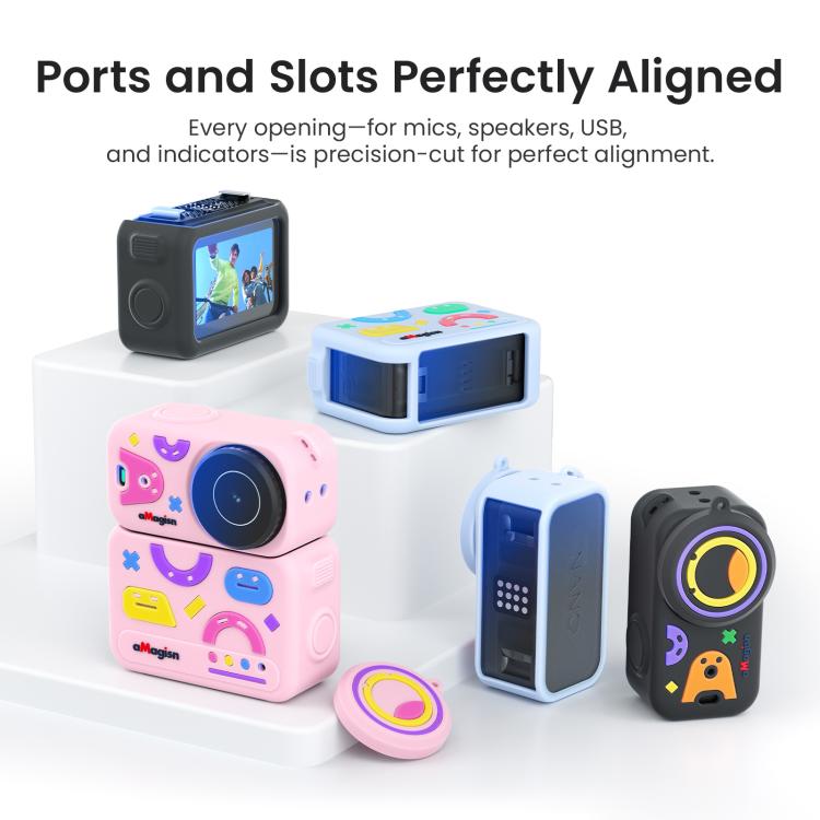 Custodia in silicone aMaginsn Fun Pattern 5 in 1 per DJI Osmo Nano, con protezione completa per l'obiettivo.