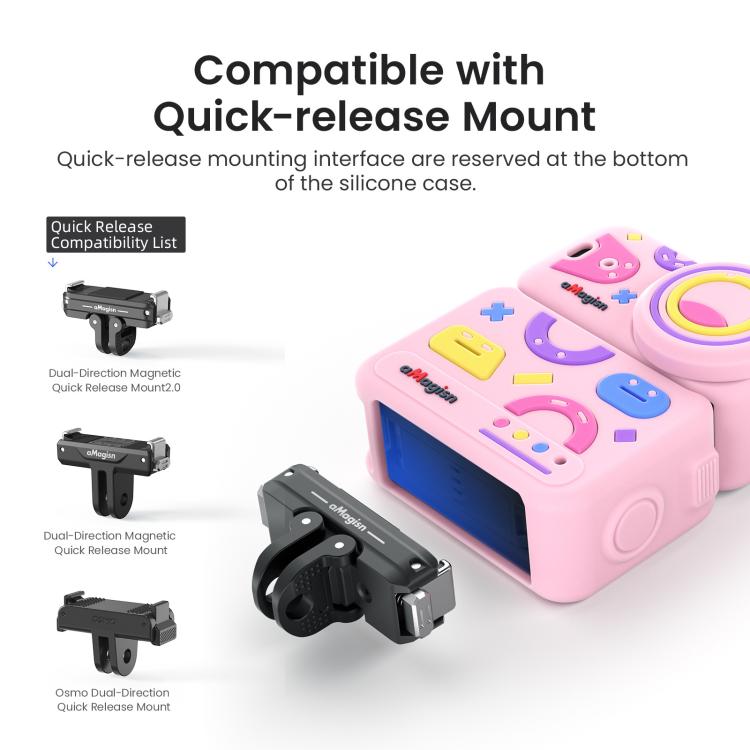 Custodia in silicone aMaginsn Fun Pattern 5 in 1 per DJI Osmo Nano, con protezione completa per l'obiettivo.