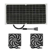 Pannello solare da 15 W con doppia ventola, aspiratore per barbecue da esterno