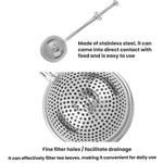 Infusore per tè rotondo telescopico in acciaio inox 304, LsCook Half-hole, LsCook Full-hole