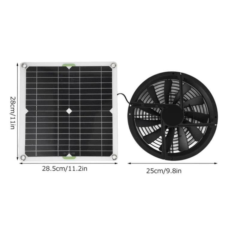 Ventilatore a pannello solare monocristallino per serre, cucine e pollai.